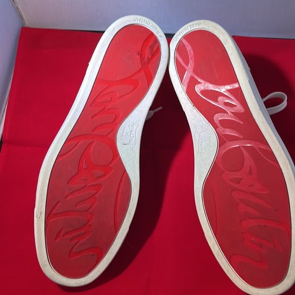 Christian Louboutin white leather sneakers. - Picture 3 of 6